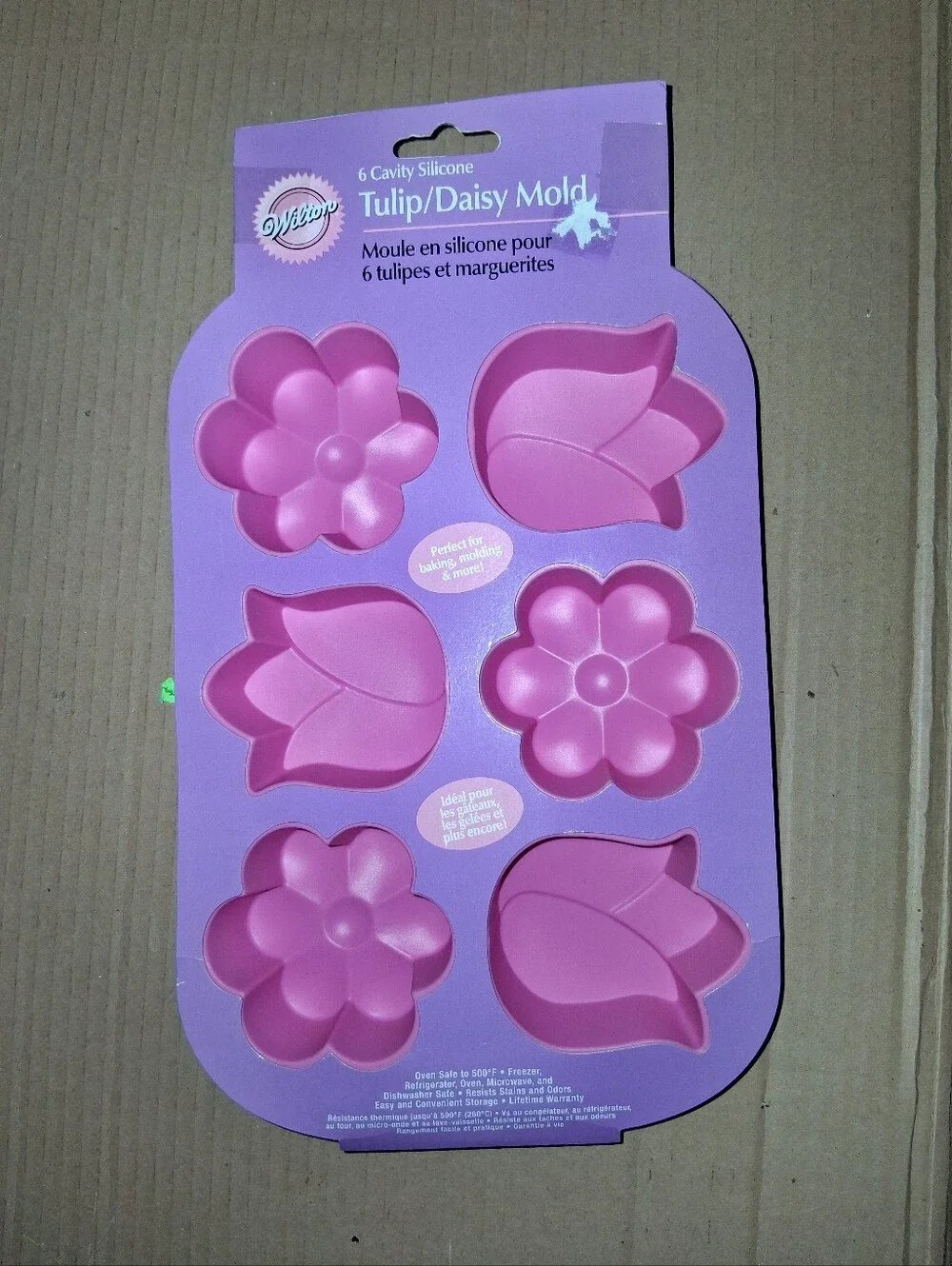 Wilton Pink Tulip & Daisy Silicone Mold